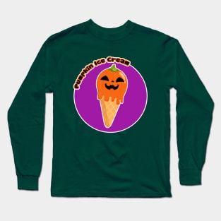 Halloween Pumpkin Ice Cream Long Sleeve T-Shirt